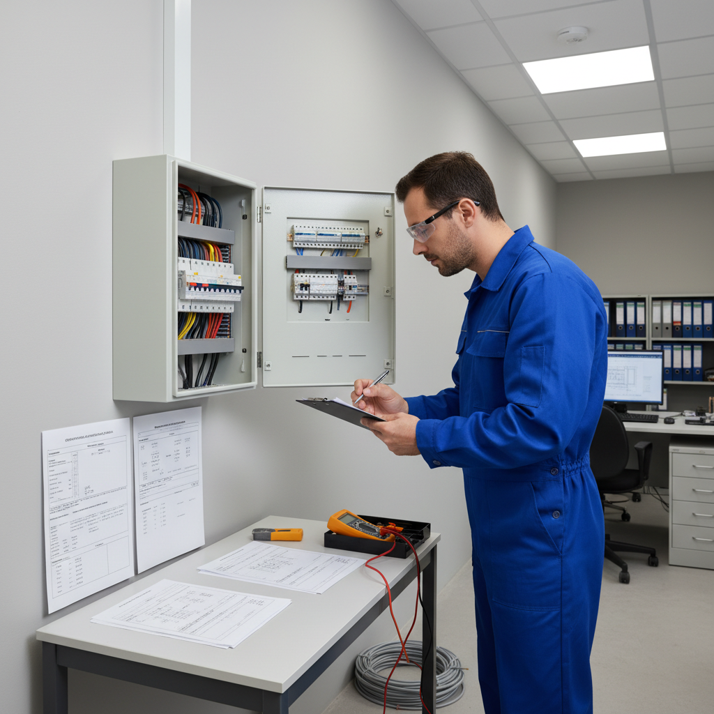 Inspección técnica de un cuadro eléctrico para tramitar un boletín eléctrico de aumento de potencia en Parla